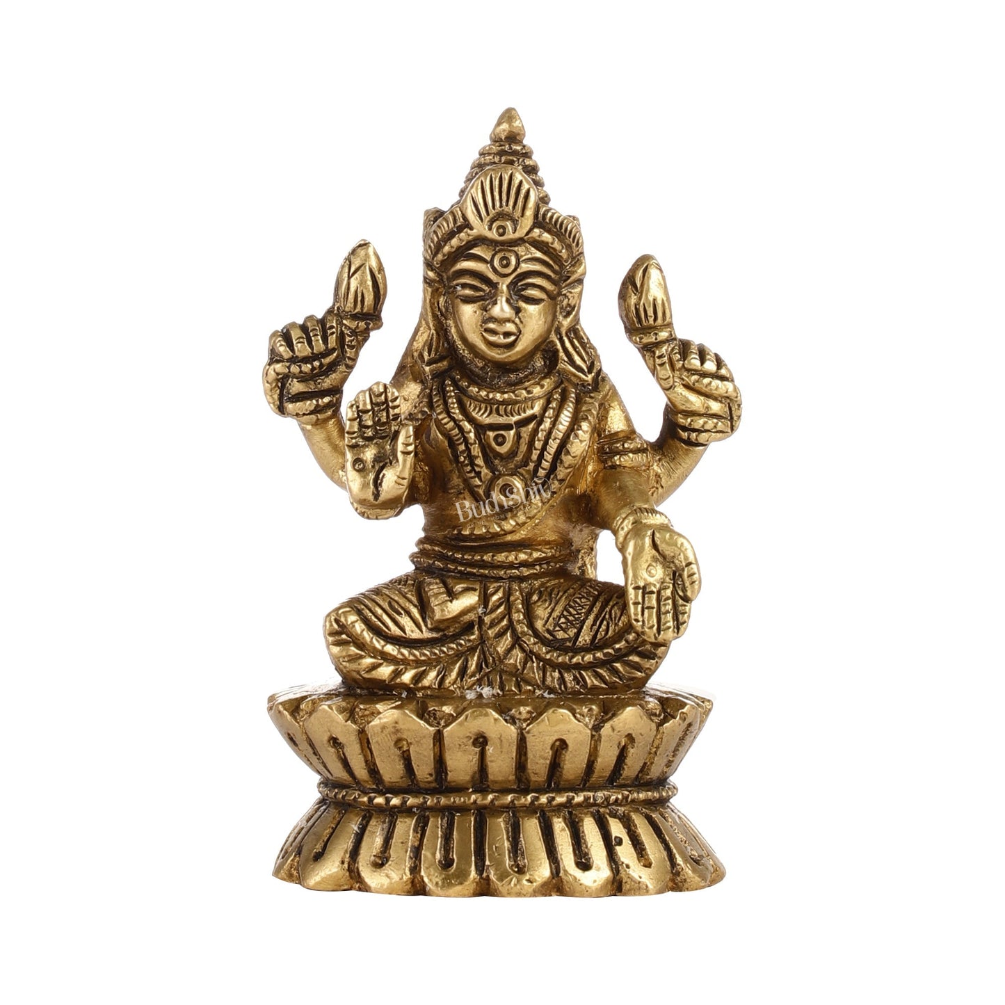 Elegant Brass Lakshmi Idol | Height 4.5 inch
