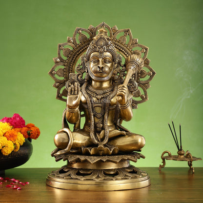 Pure Brass Lord Hanuman Statue - 18 inch