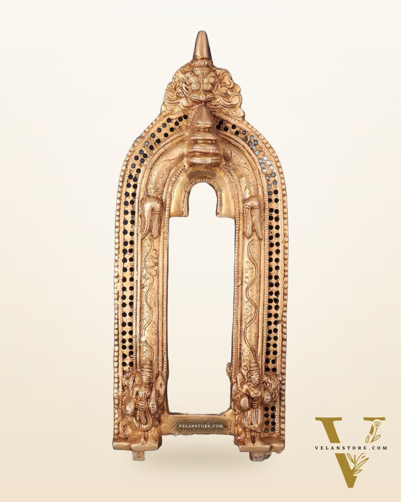 Elegant Brass Prabhavali Wall Hanging – Intricate Design for Home Décor 13"