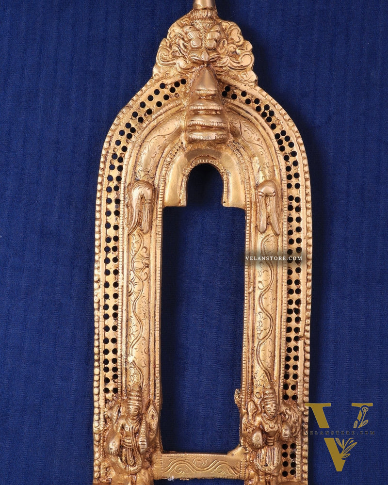 Elegant Brass Prabhavali Wall Hanging – Intricate Design for Home Décor 13"