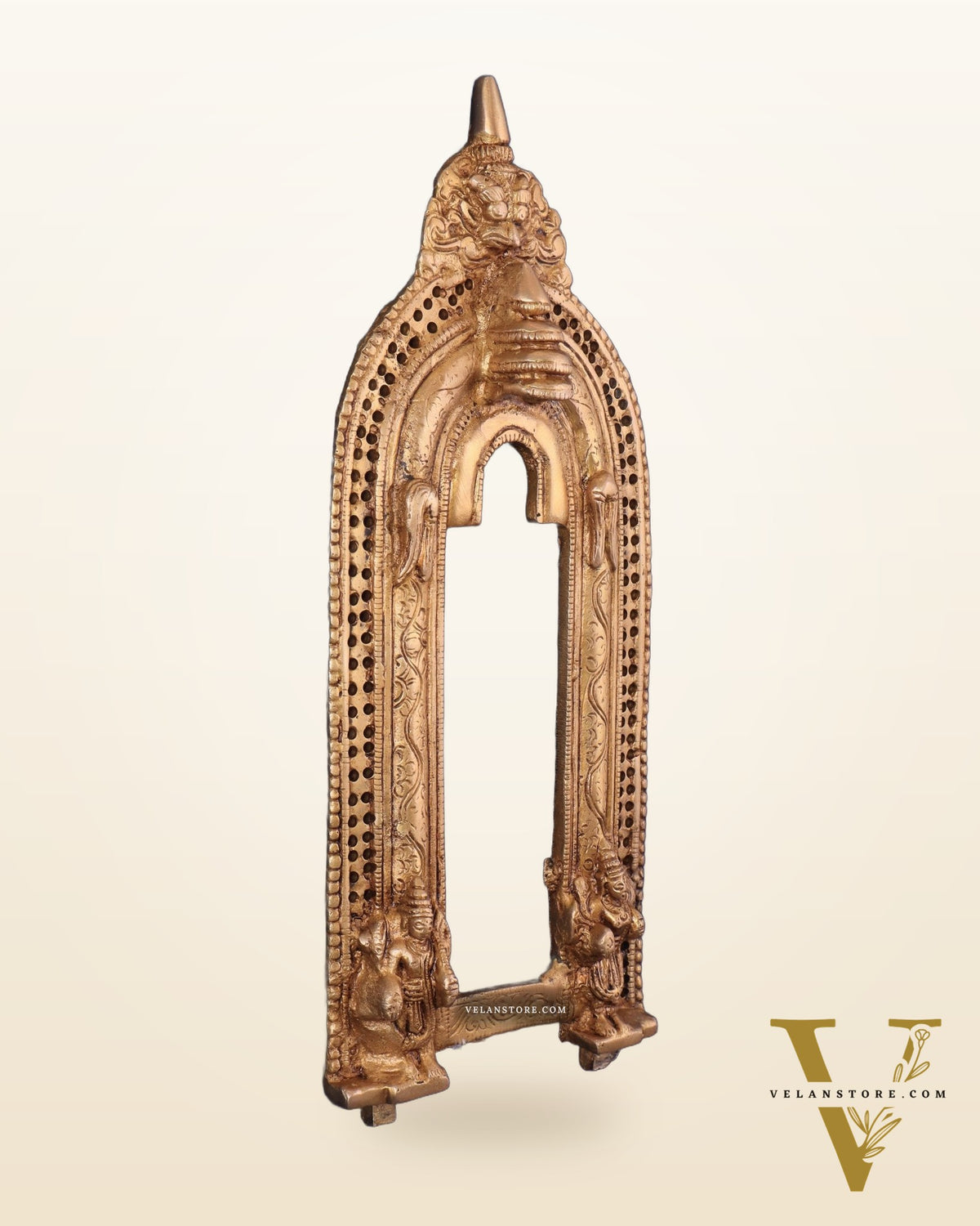 Elegant Brass Prabhavali Wall Hanging – Intricate Design for Home Décor 13"