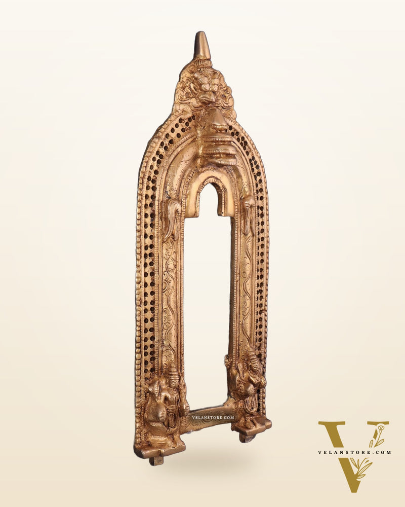 Elegant Brass Prabhavali Wall Hanging – Intricate Design for Home Décor 13"