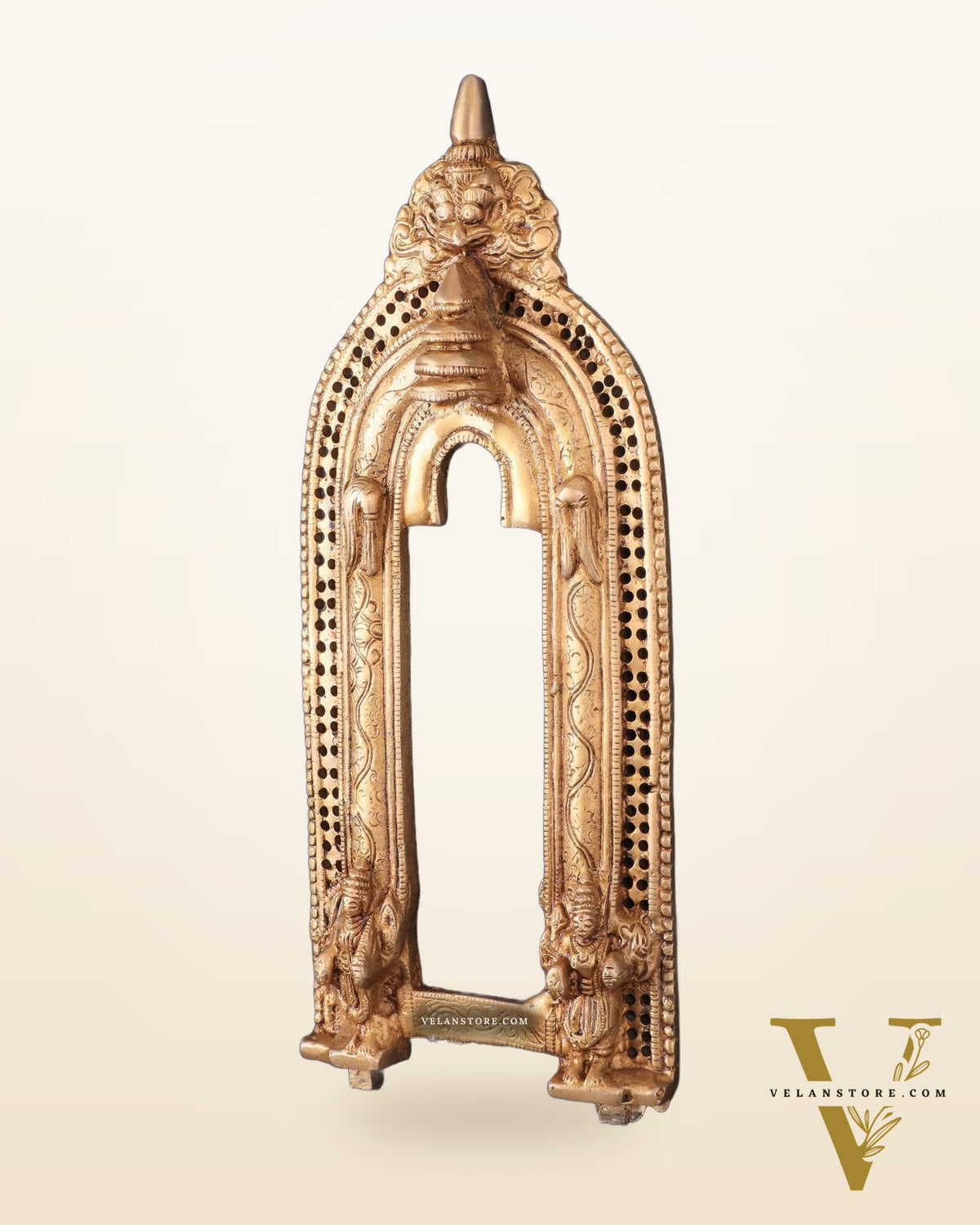 Elegant Brass Prabhavali Wall Hanging – Intricate Design for Home Décor 13"