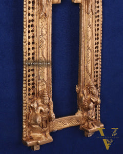 Elegant Brass Prabhavali Wall Hanging – Intricate Design for Home Décor 13"