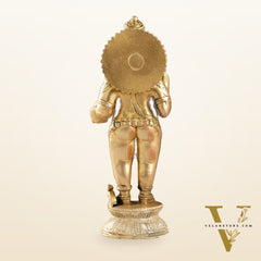 Elegant Brass Standing Ganesha with Modak | 9.5" Height