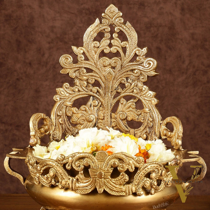 Elegant Brass Urli Bowl | Height: 12 inch