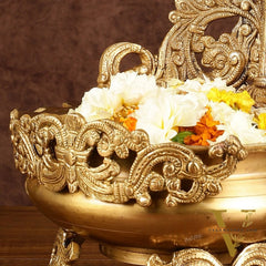 Elegant Brass Urli Bowl | Height: 12 inch