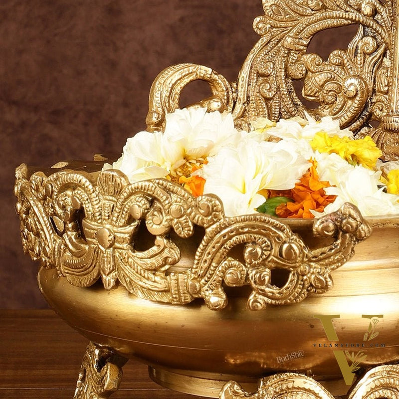 Elegant Brass Urli Bowl | Height: 12 inch