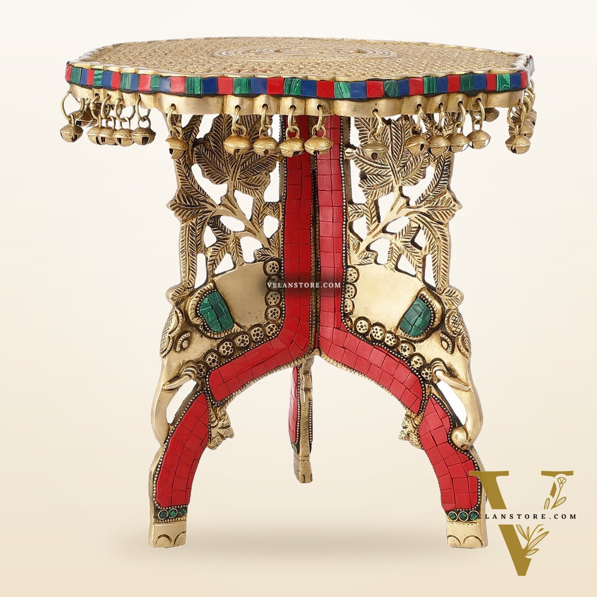 Elephant brass chowki 12 inch shine