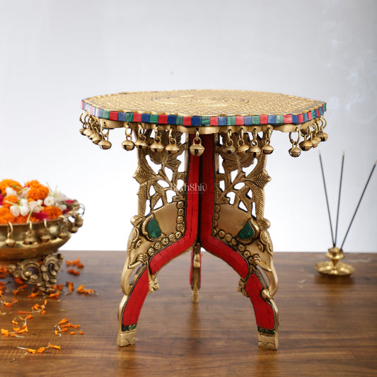 Elephant brass chowki 12 inch shine
