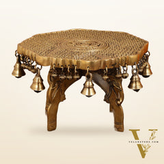 Elephant brass chowki 12 inch