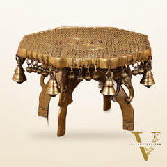 Elephant brass chowki 12 inch