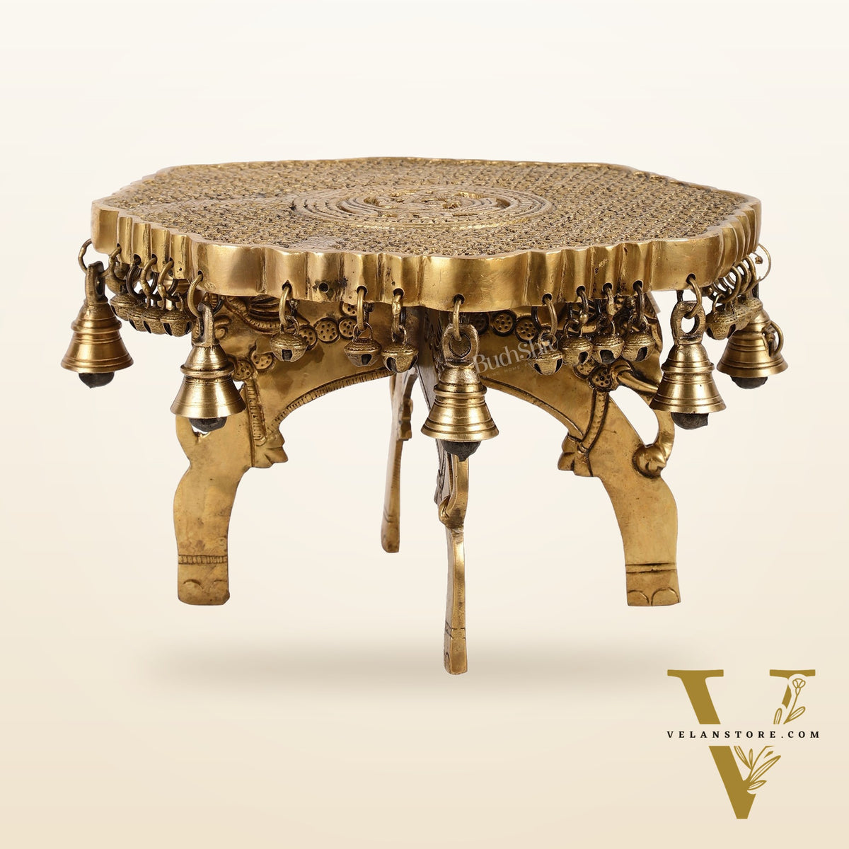 Elephant brass chowki 12 inch