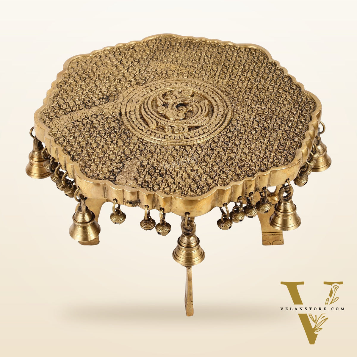Elephant brass chowki 12 inch