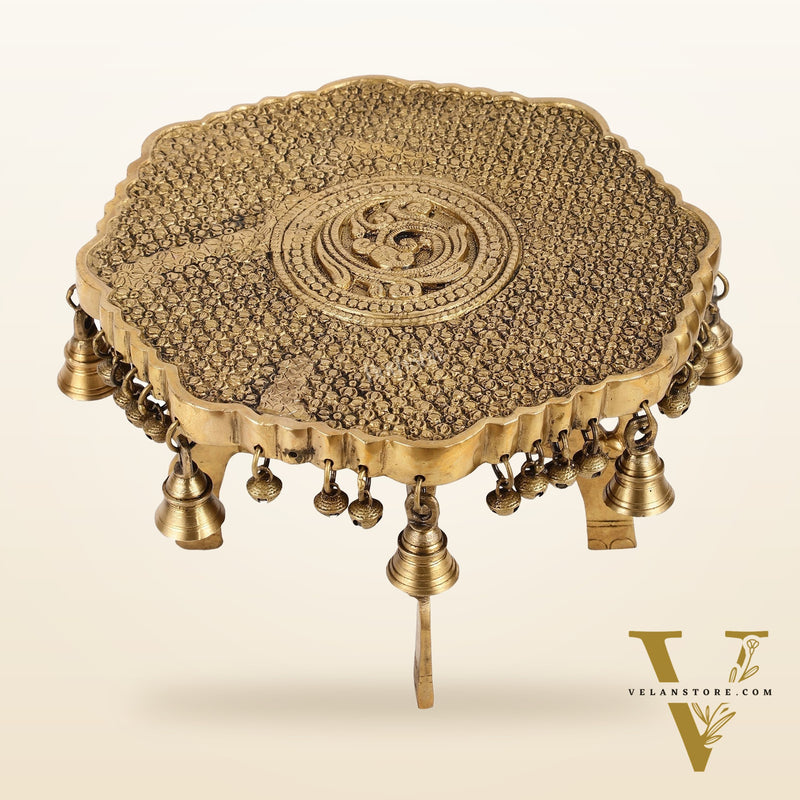 Elephant brass chowki 12 inch