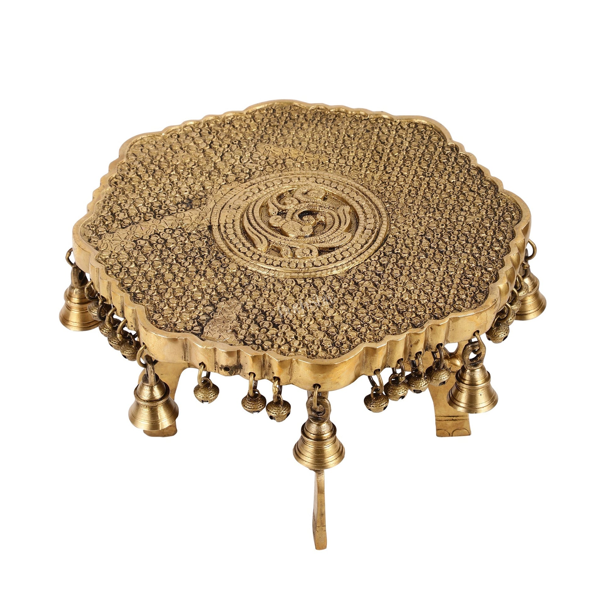 Elephant brass chowki 12 inch