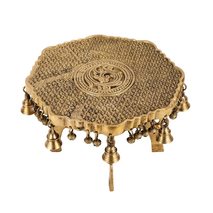 Elephant brass chowki 12 inch