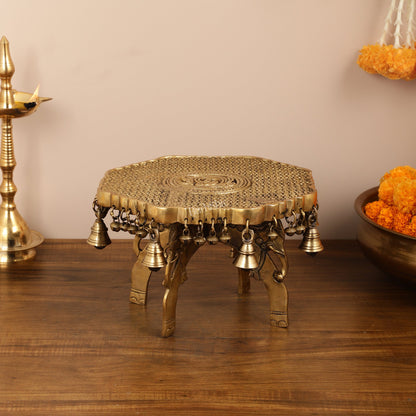 Elephant brass chowki 12 inch