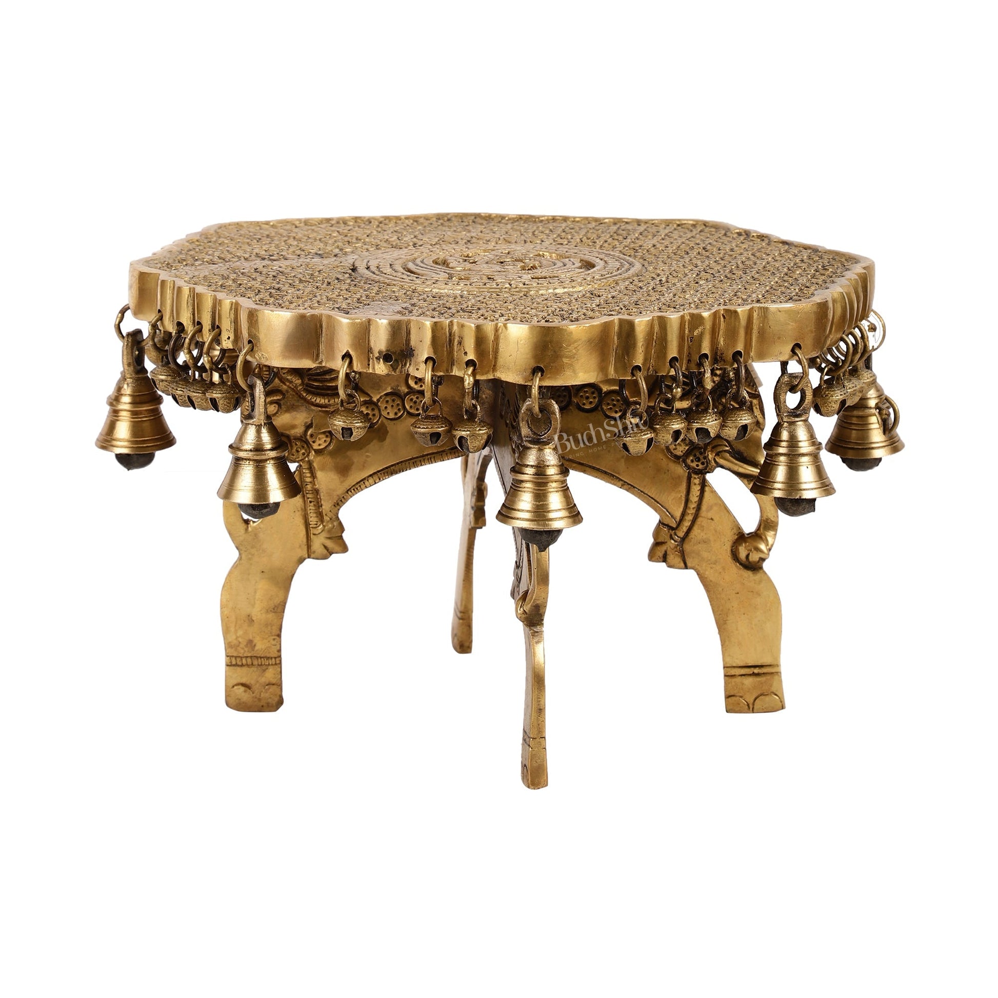 Elephant brass chowki 12 inch