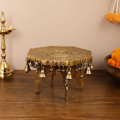 Elephant brass chowki 12 inch