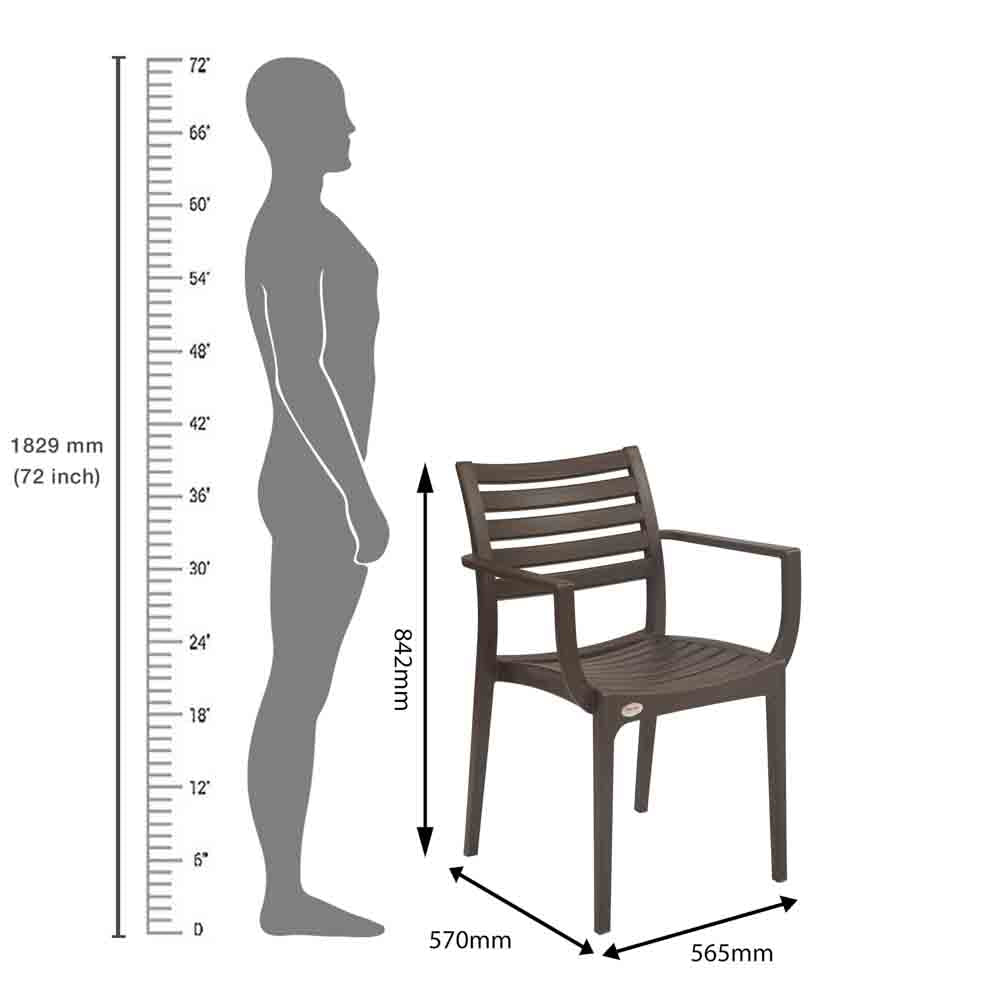 Supreme Empire Plastic With-Arm Chair