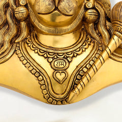 Brass Hanuman Wall Hanging (14 Inch)