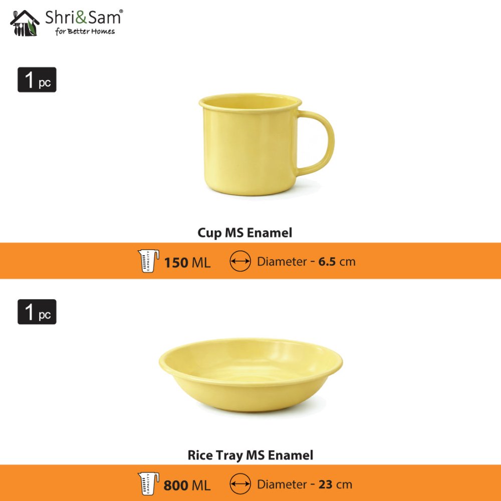 Enamel-Coated MS Cosmic Decor Set - Yellow