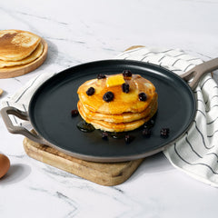 Meyer Enamel Cast Iron Flat Dosa Tawa, 28cm, Grey