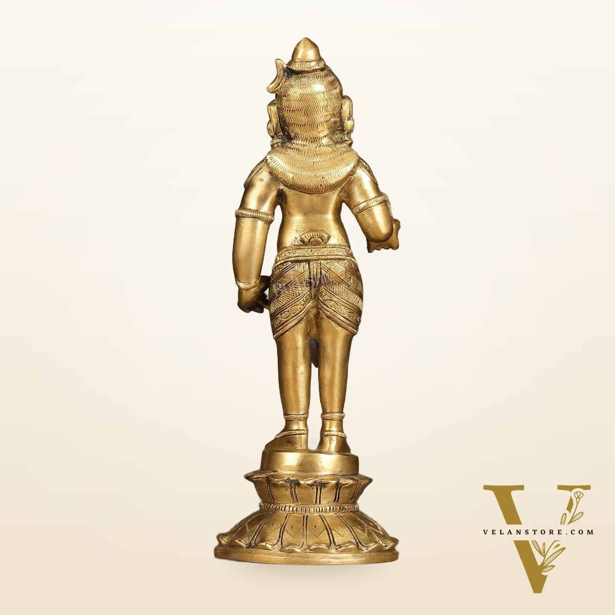Enchanting Brass Superfine Standing Laddu Gopala Statue - 12 inch