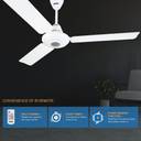 USHA Energia 1200mm 5 Star 32W BLDC Fan with Remote Control (White) with 2 Year Warranty BLDC Motor with Remote 1200 mm Ceiling Fan  (5 Star | Rich White, White | Pack of 1)