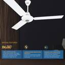 USHA Energia 1200mm 5 Star 32W BLDC Fan with Remote Control (White) with 2 Year Warranty BLDC Motor with Remote 1200 mm Ceiling Fan  (5 Star | Rich White, White | Pack of 1)