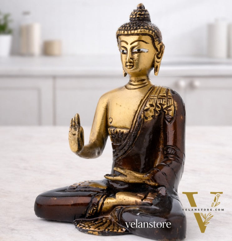 Enlightened Buddha Idol: Embrace Inner Peace - 7 Inches