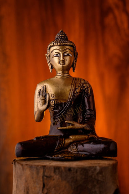 Enlightened Buddha Idol: Embrace Inner Peace - 7 Inches