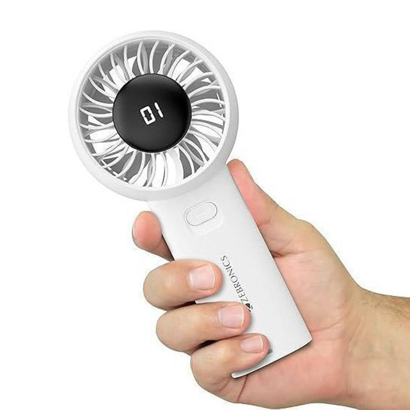 ZEBRONICS Portable Hand, Upto 12h Backup, 3600mAh Rechargeable Battery, 5 Speed Modes Zeb-Heat Buster 200 USB Fan-6