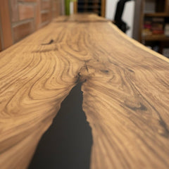 Live Edge Minimal Epoxy Wall Mount Work