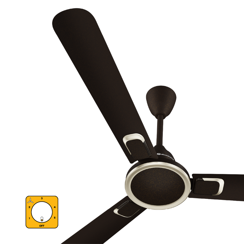 atomberg Erica Signature 1230mm BLDC Ceiling Fan with Regulator | BEE 5-Star | Advance Air+ Technology | 237 CMM Air Delivery | Low Noise | 3 Year Warranty (Blaze Brown)