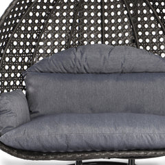 Paccio Double Seater Hanging Swing With Stand For Balcony , Garden Swing (Dark Grey)