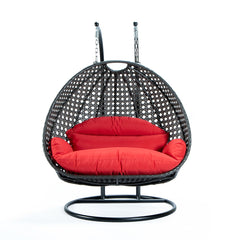 Paccio Double Seater Hanging Swing With Stand For Balcony , Garden Swing (Dark Grey)