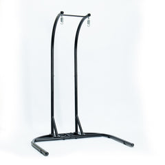 Tonia Double Seater Hanging Swing With Stand For Balcony , Garden Swing (Black) Braided and Rope
