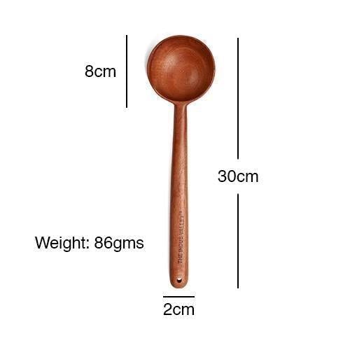 100% Natural Neem Wood Cooking & Serving Spoons/Spatula/Ladles, Set of 5, Toxin-free, Anti-microbial
