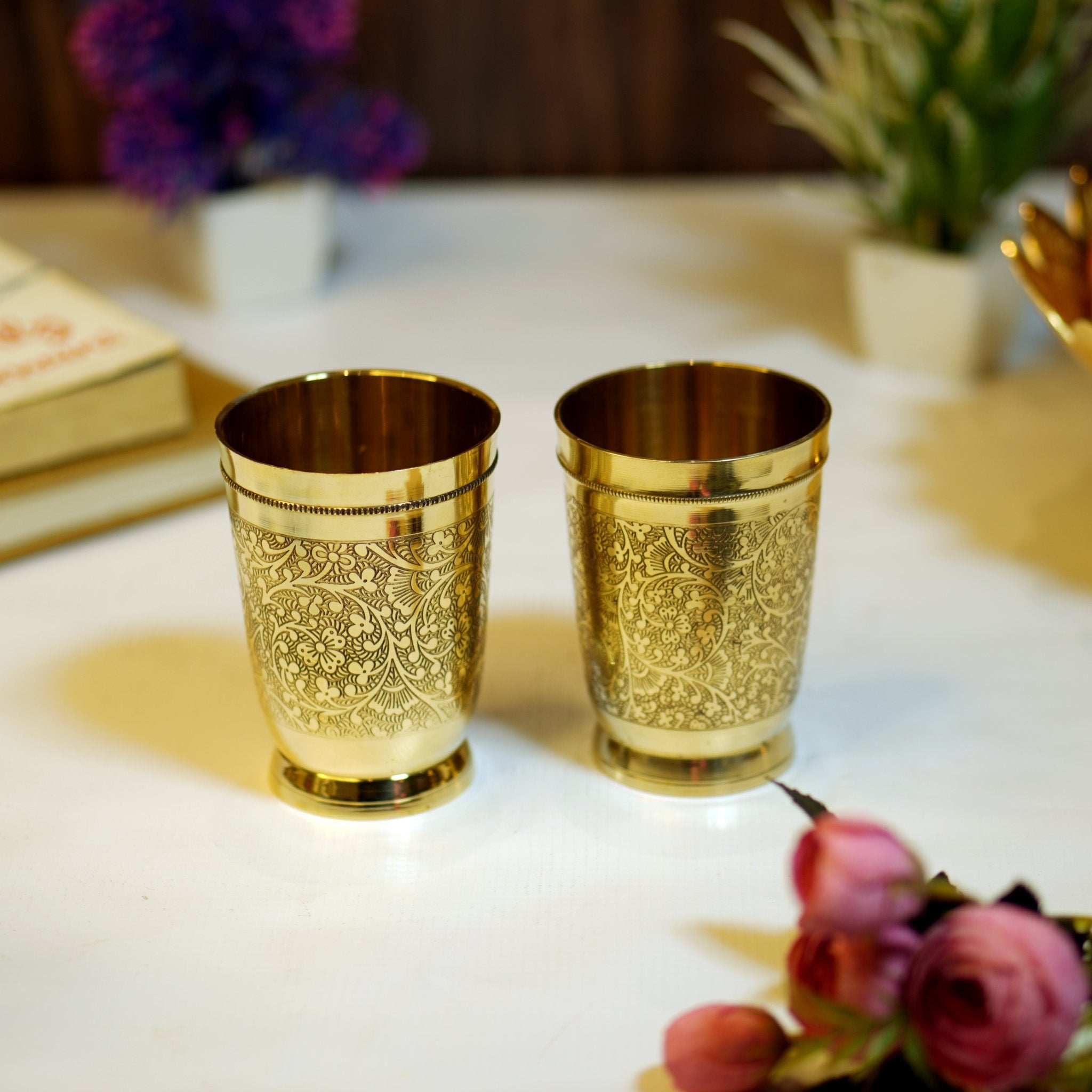 Brass Etched Glass