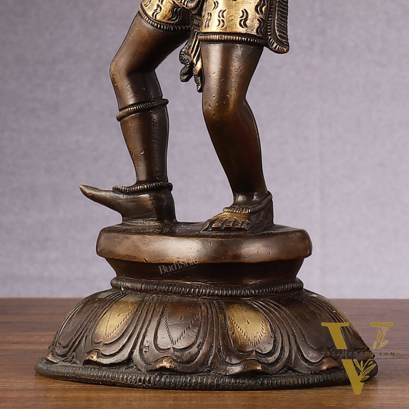 Eternal Dance: Pure Brass Dancing Shiva Statue - 11-Inch