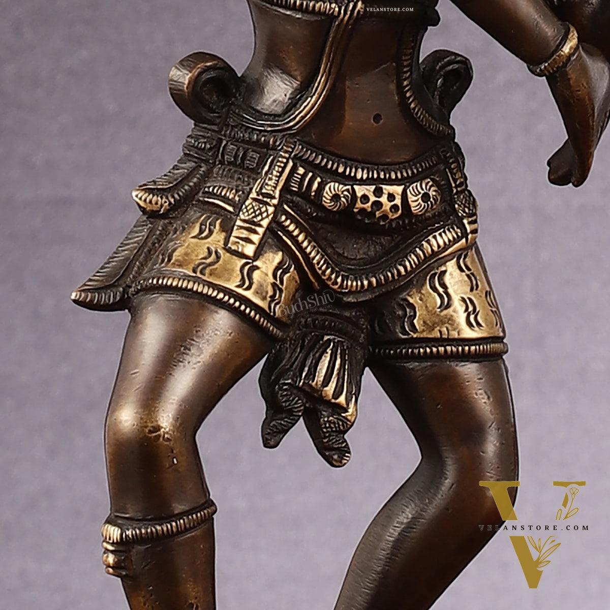 Eternal Dance: Pure Brass Dancing Shiva Statue - 11-Inch