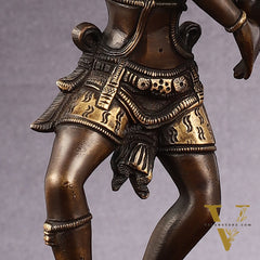 Eternal Dance: Pure Brass Dancing Shiva Statue - 11-Inch