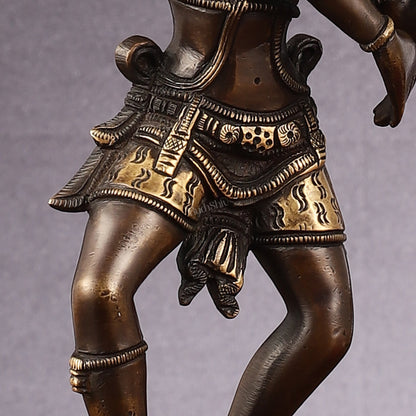 Eternal Dance: Pure Brass Dancing Shiva Statue - 11-Inch