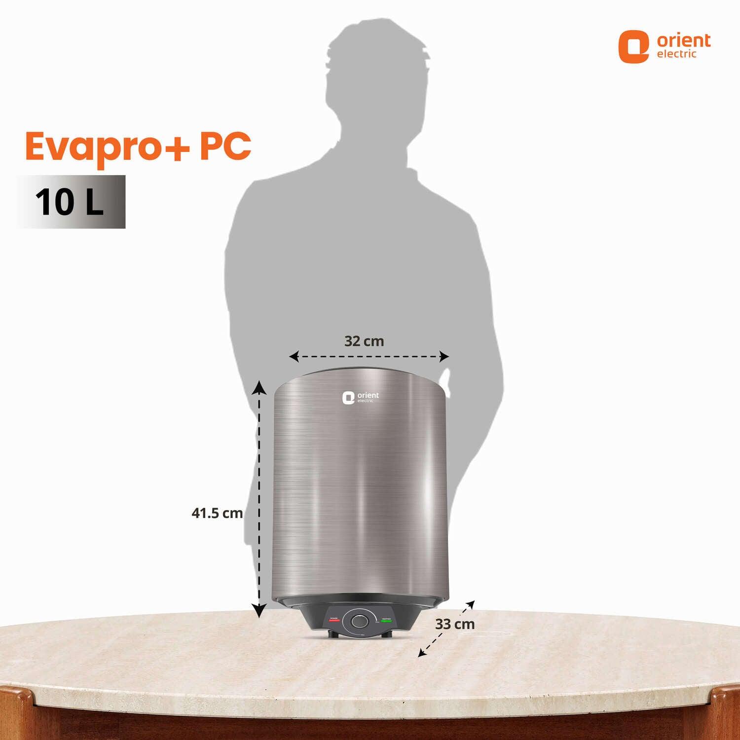 Evapro PC 5-Star Water Heater (Geyser) | Glassline Coated Tank | Suitable for High-rise Buildings | Free Installation