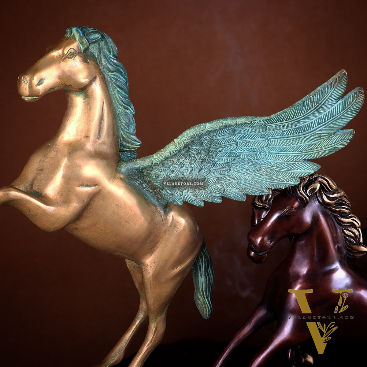 Exotic Brass Set of 7 Lucky Horses - Feng Shui and Vastu Compliant Showpiece