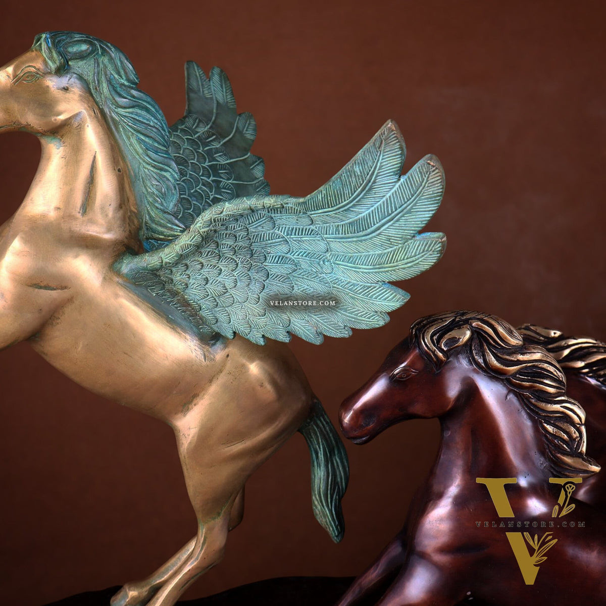 Exotic Brass Set of 7 Lucky Horses - Feng Shui and Vastu Compliant Showpiece