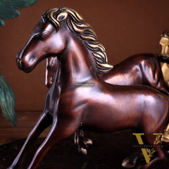 Exotic Brass Set of 7 Lucky Horses - Feng Shui and Vastu Compliant Showpiece