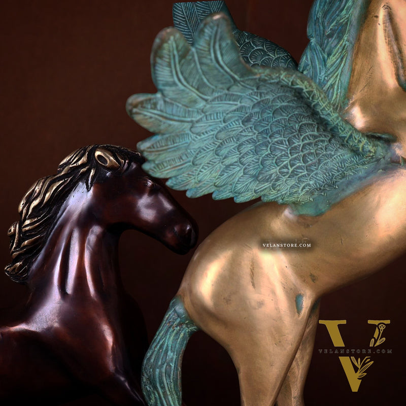 Exotic Brass Set of 7 Lucky Horses - Feng Shui and Vastu Compliant Showpiece